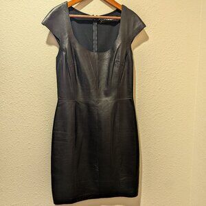 Genuine Leather Front Graham & Spencer Free People USA made Black Dress M